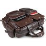 Кожаная мужская деловая сумка с креплением на ручку чемодана VINTAGE STYLE (14370) - 4