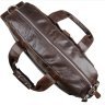Кожаная мужская деловая сумка с креплением на ручку чемодана VINTAGE STYLE (14370) - 9