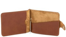 Компактный рыжий зажим для денег ST Leather (16872)