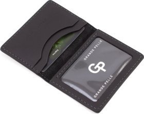 Винтажная кожаная обложка для ID-паспорта с гербом Украины Grande Pelle (13891)