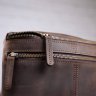 Горизонтальная мужская сумка на плечо из коричневой винтажной кожи SHVIGEL (11094) - 7
