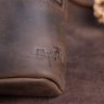 Горизонтальная мужская сумка на плечо из коричневой винтажной кожи SHVIGEL (11094) - 8