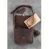 Кожаная наплечная бохо-сумка коричневого цвета BlankNote Лилу (12623) - 5