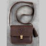 Кожаная наплечная бохо-сумка коричневого цвета BlankNote Лилу (12623) - 3