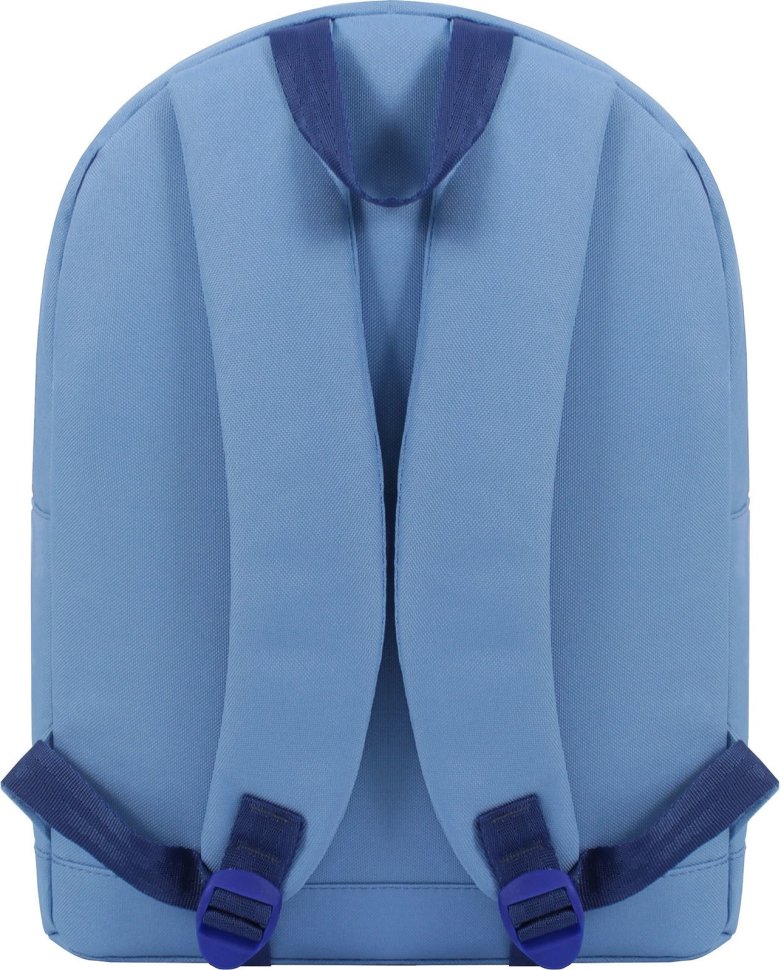 Большой текстильный рюкзак голубого цвета на молнии Bagland (53727)