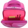 Малиновий шкільний рюкзак для дівчаток із текстилю Bagland (53827) - 4