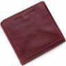 Бордовый женский кошелек маленького размера из натуральной кожи с монетницей Grande Pelle (21009) - 3