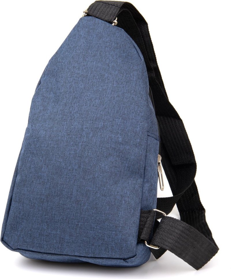 Синяя текстильная мужская сумка-слинг среднего размера Vintage (20510)