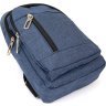 Синя текстильна чоловіча сумка-слінг середнього розміру Vintage (20510) - 4