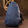 Синя текстильна чоловіча сумка-слінг середнього розміру Vintage (20510) - 7