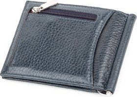 Синий кожаный мужской зажим для купюр без застежки KARYA (2417085)