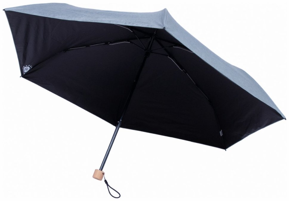 Зонт женский Fulton L924-040065 Parasoleil-2 UV Blue Chambray (Однотонный синий) 94327 modnotak фото №7