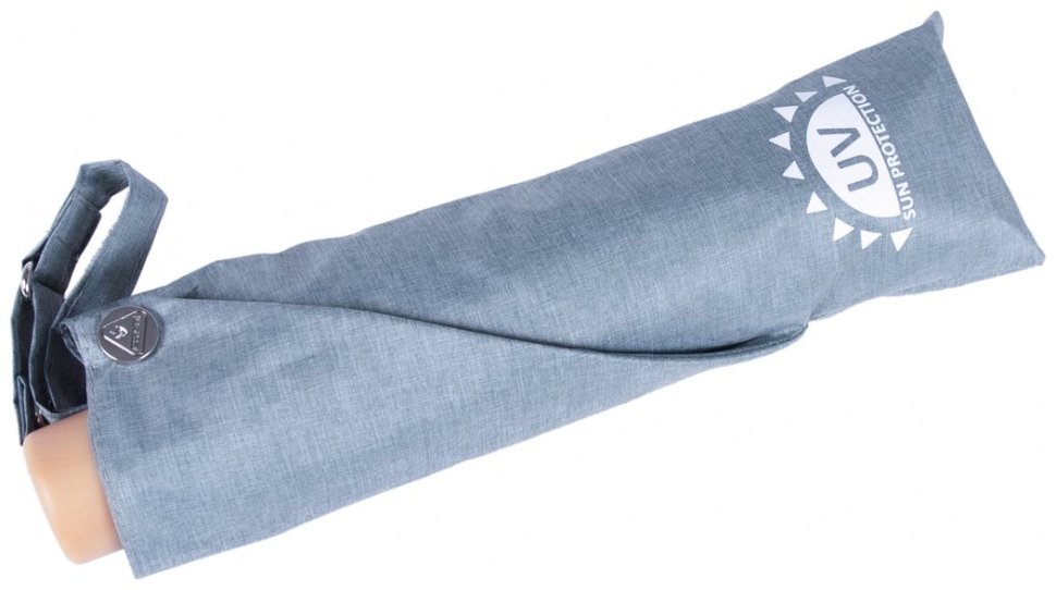 Зонт женский Fulton L924-040065 Parasoleil-2 UV Blue Chambray (Однотонный синий) 94327 modnotak фото №8