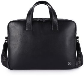 Шкіряна чоловіча сумка для ноутбука Brampton London Maven Black 94527 (чорного кольру, до 14")