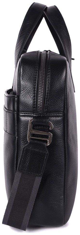 Шкіряна чоловіча сумка для ноутбука Brampton London Maven Black 94527 (чорного кольру, до 14") modnotak фото №5