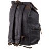 Великий текстильний рюкзак чорного кольору Vintage (20135) - 2
