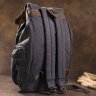 Великий текстильний рюкзак чорного кольору Vintage (20135) - 6