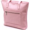 Розовая женская сумка-шоппер из натуральной кожи с длинными ручками Shvigel (16356) - 2