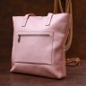 Розовая женская сумка-шоппер из натуральной кожи с длинными ручками Shvigel (16356) - 8