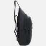 Средняя мужская сумка-слинг из черного текстиля Monsen (19409) - 4