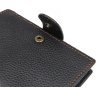 Черное мужское портмоне из кожи флотар с коричневой строчкой Vintage (2414591) - 10