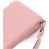 Жіночий рожевий гаманець з натуральної шкіри на дві блискавки ST Leather 1767427 - 5