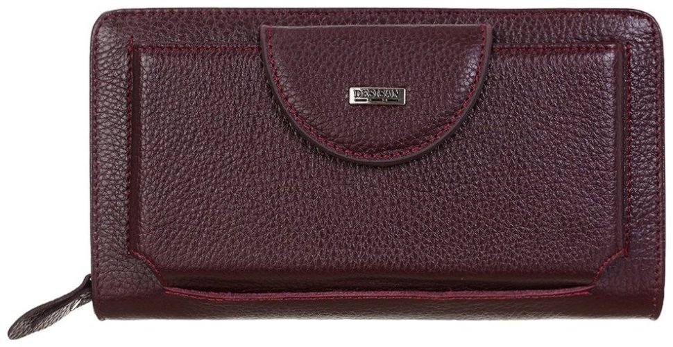 Женский кошелек с отделением для телефона Desisan 107627 с кистевым ремешком бордового цвета modnotak фото №1