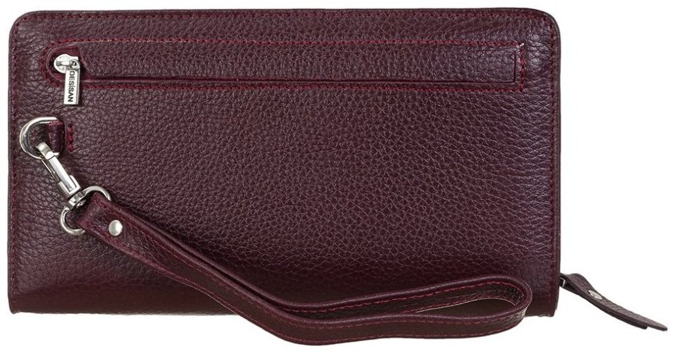 Женский кошелек с отделением для телефона Desisan 107627 с кистевым ремешком бордового цвета modnotak фото №2