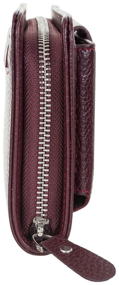 Женский кошелек с отделением для телефона Desisan 107627 с кистевым ремешком бордового цвета modnotak фото №4