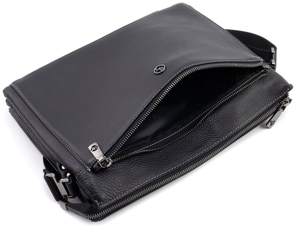 Мужская кожаная сумка формата А4 с множеством внутренних отделений H.T Leather 107927 modnotak фото №6