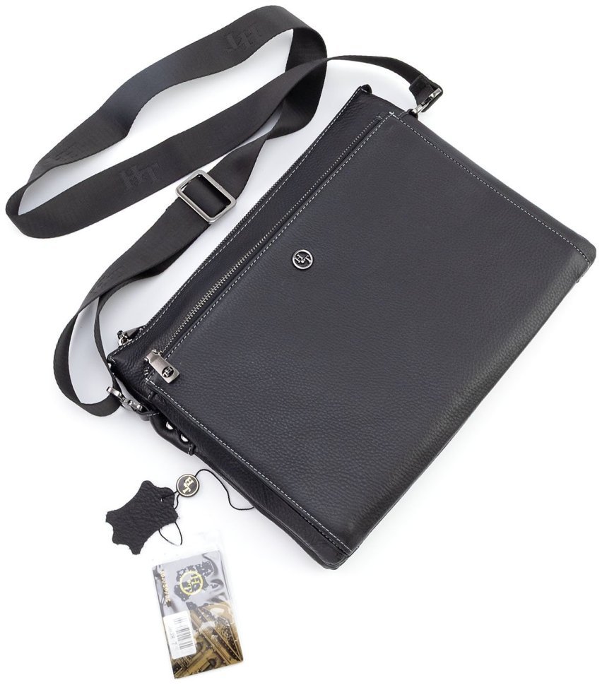 Мужская кожаная сумка формата А4 с множеством внутренних отделений H.T Leather 107927 modnotak фото №5