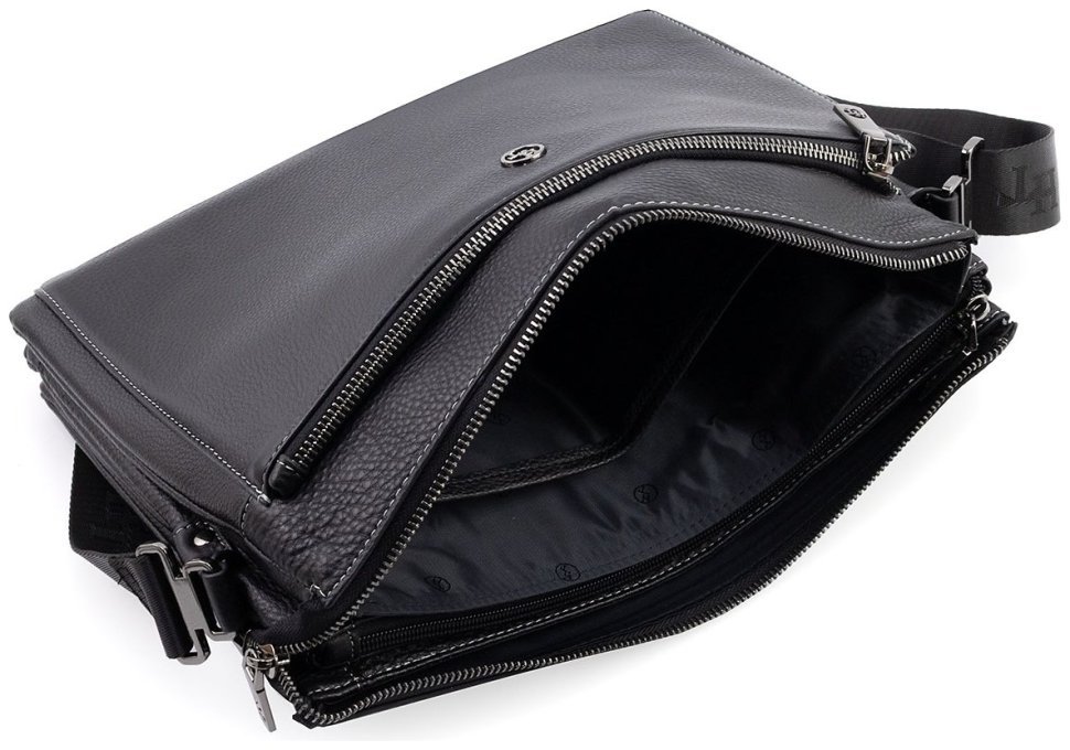 Мужская кожаная сумка формата А4 с множеством внутренних отделений H.T Leather 107927 modnotak фото №7