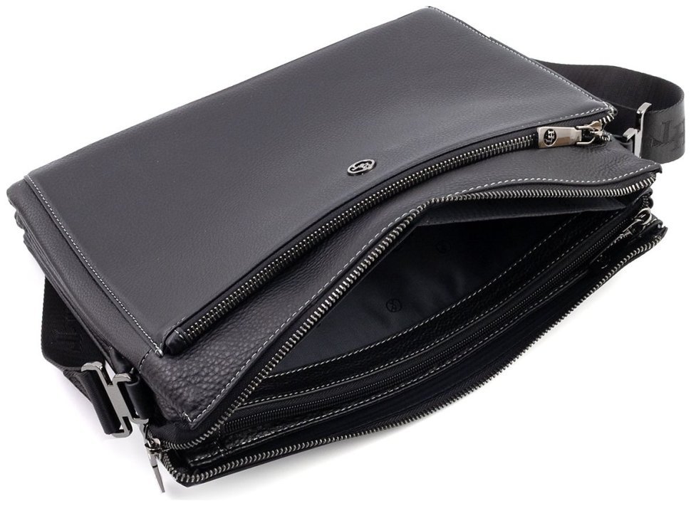 Мужская кожаная сумка формата А4 с множеством внутренних отделений H.T Leather 107927 modnotak фото №8
