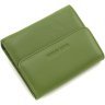 Компактний жіночий гаманець із натуральної шкіри оливкового кольору Marco Coverna 68627 - 3