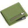Компактний жіночий гаманець із натуральної шкіри оливкового кольору Marco Coverna 68627 - 4