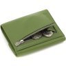 Компактний жіночий гаманець із натуральної шкіри оливкового кольору Marco Coverna 68627 - 5