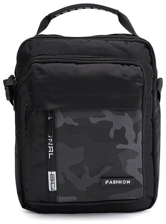 Вместительная мужская сумка из текстиля Monsen 88727 Черная фото №1 Вместительная мужская сумка из текстиля Monsen 88727 Черная modnotak фото №1