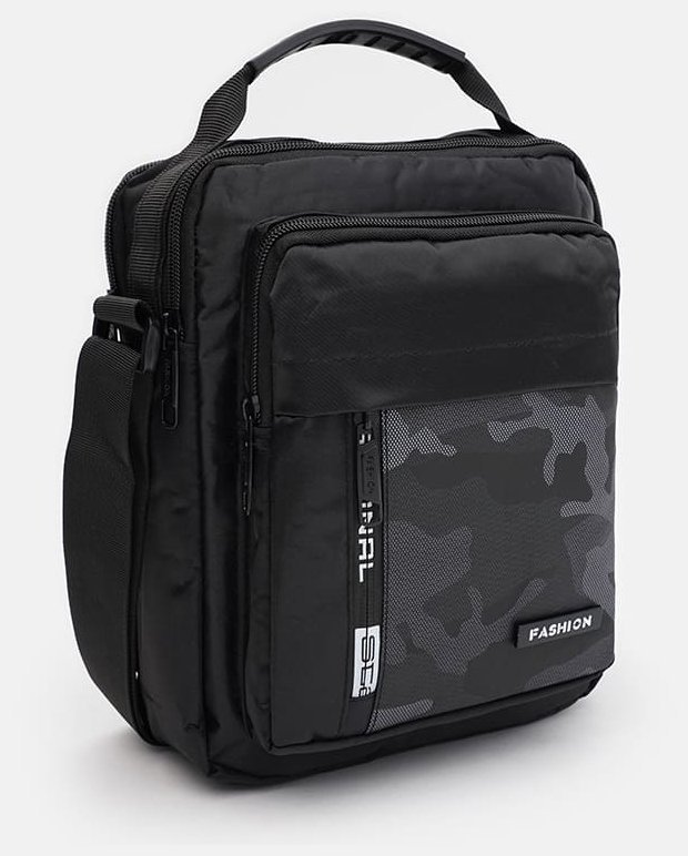 Вместительная мужская сумка из текстиля Monsen 88727 Черная фото №3 Вместительная мужская сумка из текстиля Monsen 88727 Черная modnotak фото №3