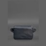 Шкіряна поясна сумка жіноча темно-синього кольору BlankNote Dropbag Mini 78827 - 1