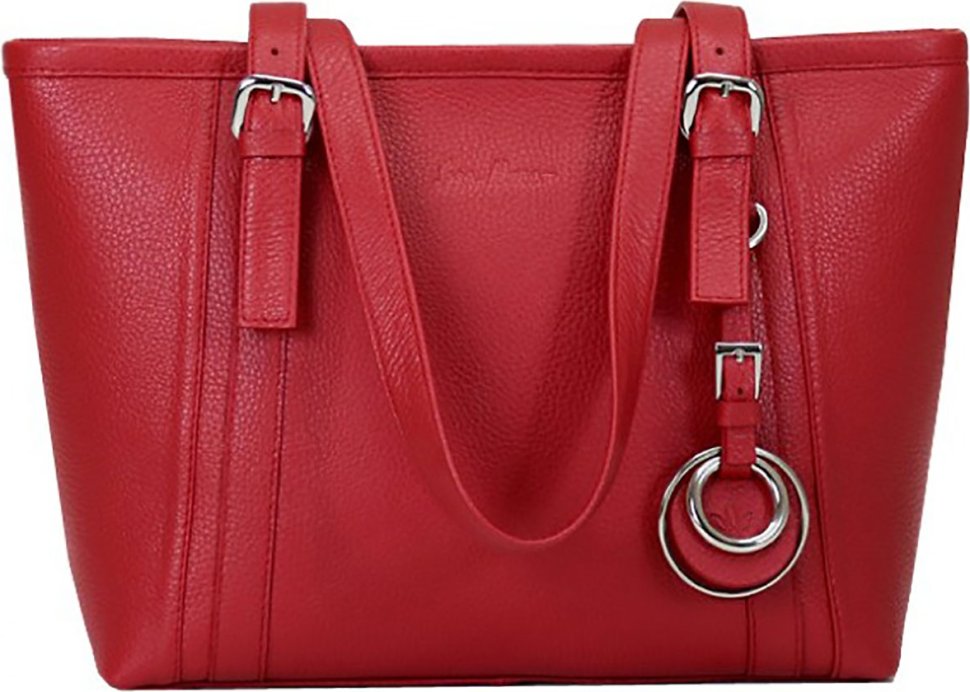 Червона жіноча сумка з натуральної шкіри з довгими ручками Issa Hara Ірена-05 (27001)