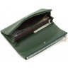 Темно-зелений горизонтальний жіночий гаманець з натуральної шкіри ST Leather (15347) - 7