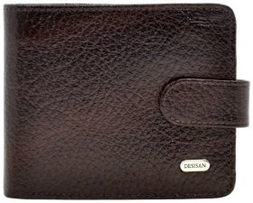 Коричневое портмоне из кожи флотар для мужчин Desisan 80328