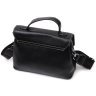 Класична жіноча сумка середнього розміру з натуральної шкіри чорного кольору Vintage 2422291 - 2