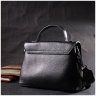 Классическая женская сумка среднего размера из натуральной кожи черного цввета Vintage 2422291 - 7