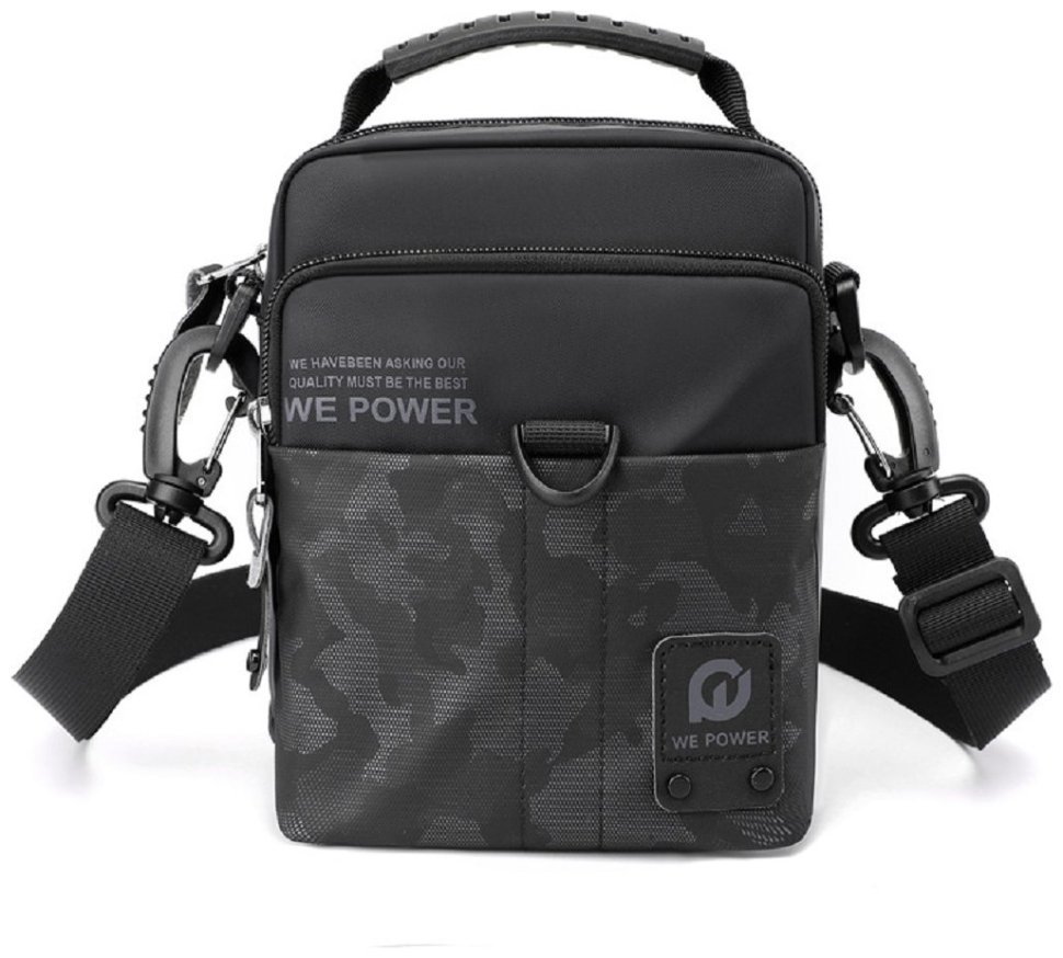 Компактная мужская сумка барсетка из крепкого текстиля Confident 90728 Черная фото №1 Компактная мужская сумка барсетка из крепкого текстиля Confident 90728 Черная modnotak фото №1