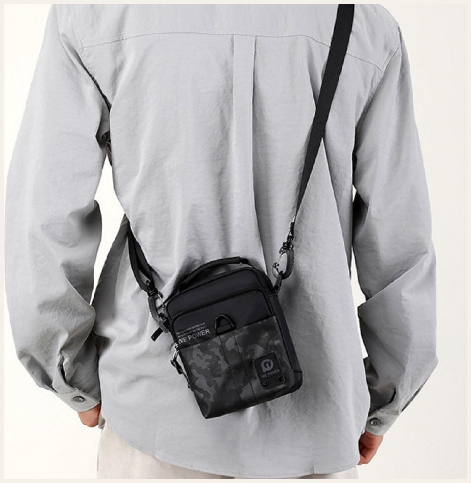 Компактная мужская сумка барсетка из крепкого текстиля Confident 90728 Черная фото №2 Компактная мужская сумка барсетка из крепкого текстиля Confident 90728 Черная modnotak фото №2