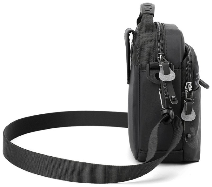 Компактная мужская сумка барсетка из крепкого текстиля Confident 90728 Черная фото №7 Компактная мужская сумка барсетка из крепкого текстиля Confident 90728 Черная modnotak фото №7