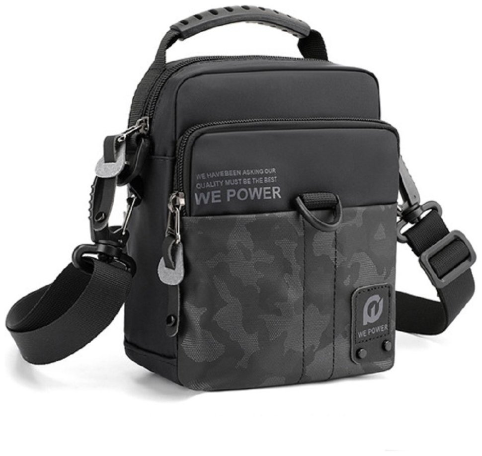 Компактная мужская сумка барсетка из крепкого текстиля Confident 90728 Черная фото №9 Компактная мужская сумка барсетка из крепкого текстиля Confident 90728 Черная modnotak фото №9