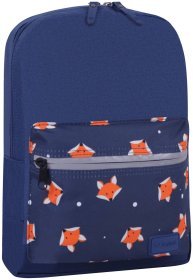 Повседневный рюкзак для девочки подростка синего цвета с принтом лисички Bagland 111428