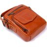 Руда чоловіча сумка-барсетка з натуральної шкіри на плече Vintage (20693) - 4